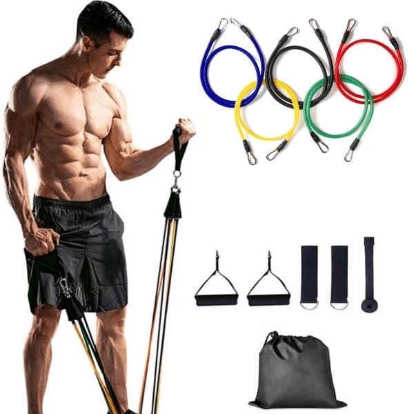 Lot De 5 élastiques De Musculation NEXROLA - Résistance 15 à 125 Lbs, Pour Fitness Maison, Yoga, Voyage - 5